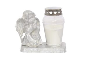 STATUA ANĐEO SJEDEĆI METALIK FENJER LAMP